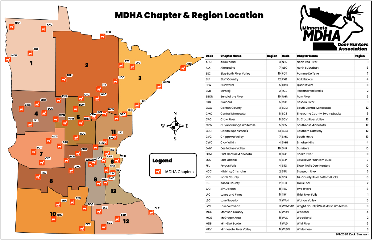 MDHA Region Map